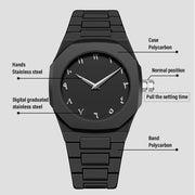 Rolex Men's Quartz Business Watch-Classic Round Dial with Arabic Numerals